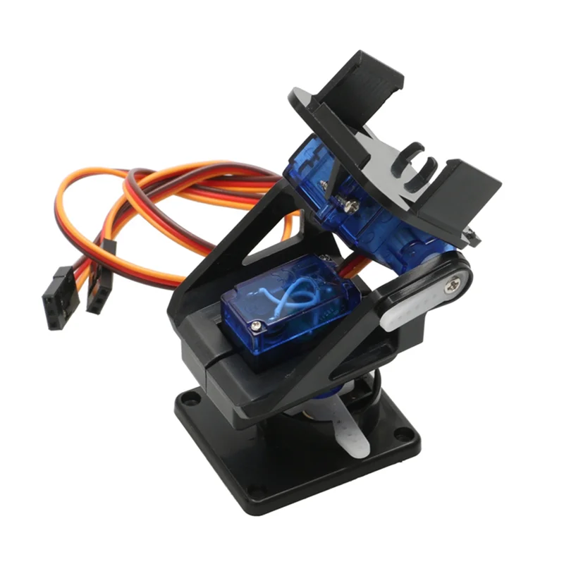 1 conjunto de eixo duplo servo cardan anti-vibração câmera plataforma montagem ptz pan/tilt com 2 peças 9g servo para montagem de drone fpv