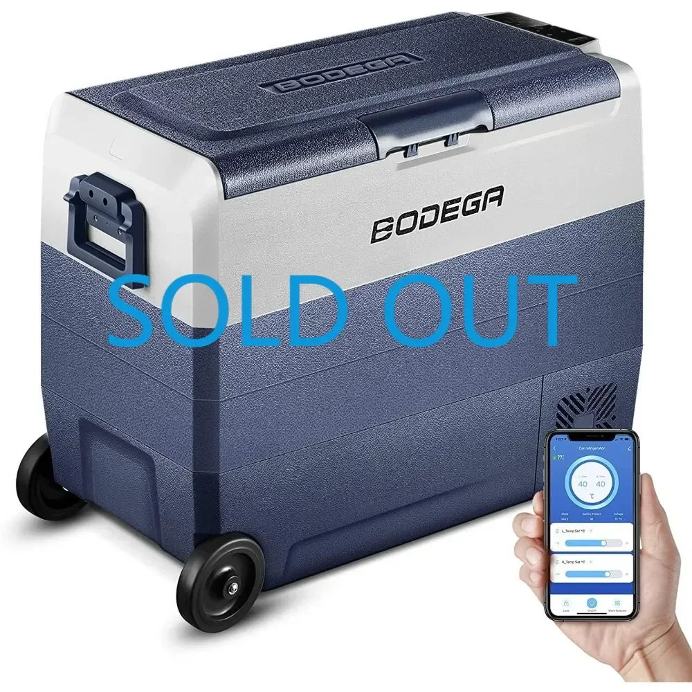 12 Volt Refrigerator Portable Freezer, Car Fridge Dual Zone APP Control, 64 Quart（60L）-4℉-68℉ RV Electric Compressor Cooler