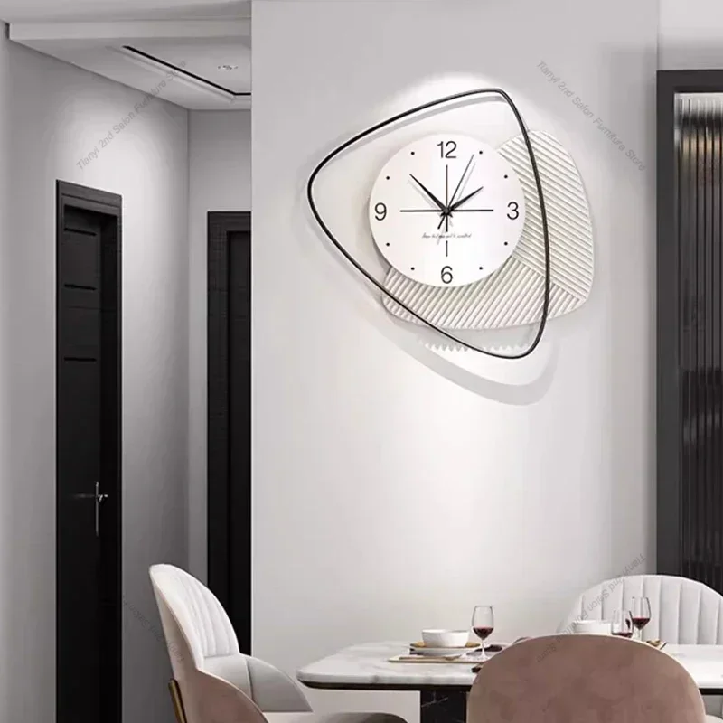 Italian Design Modern Wall Clocks Decoration Bedroom Electronic Silent Wall Clocks Art Mural Metal Home Decor Reloj Pared FYWC