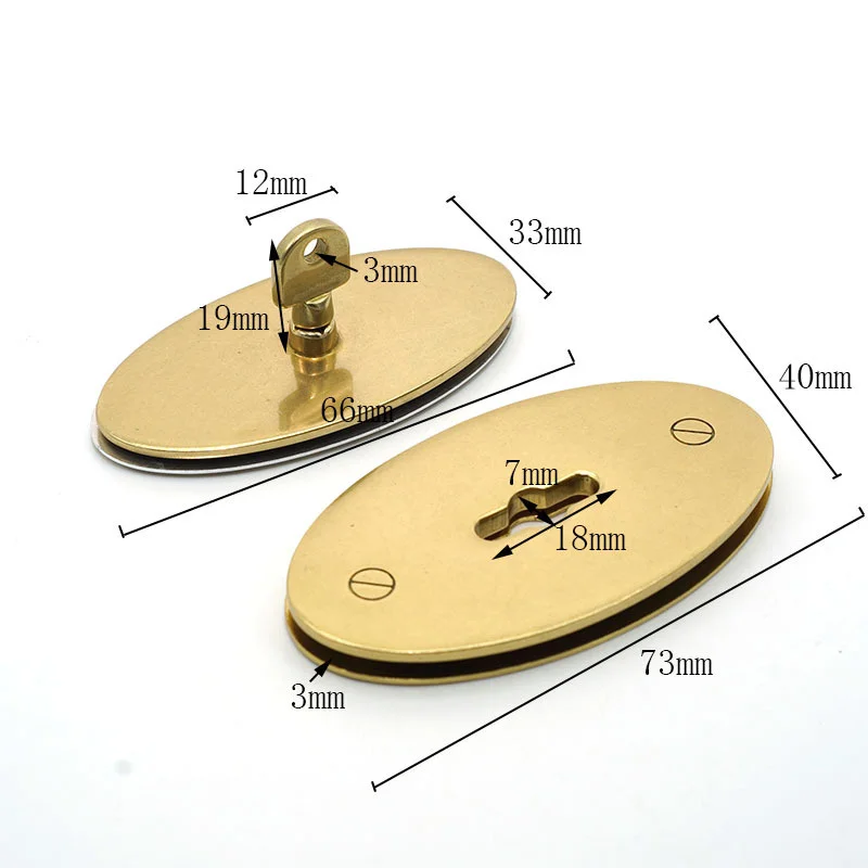 Oval Metal Turn Twist Locks For DIY Bags Handbag Closures Snap Clasps Lock Fasteners Buckles Accessories