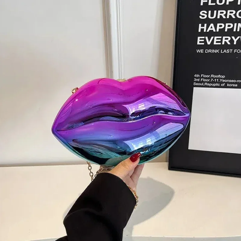 

Модные сумки через плечо для женщин, новинка 2023 года, милая вечерняя сумка высокого качества, вечерние зеркальные металлические цепочки, забавная женская сумка на плечо