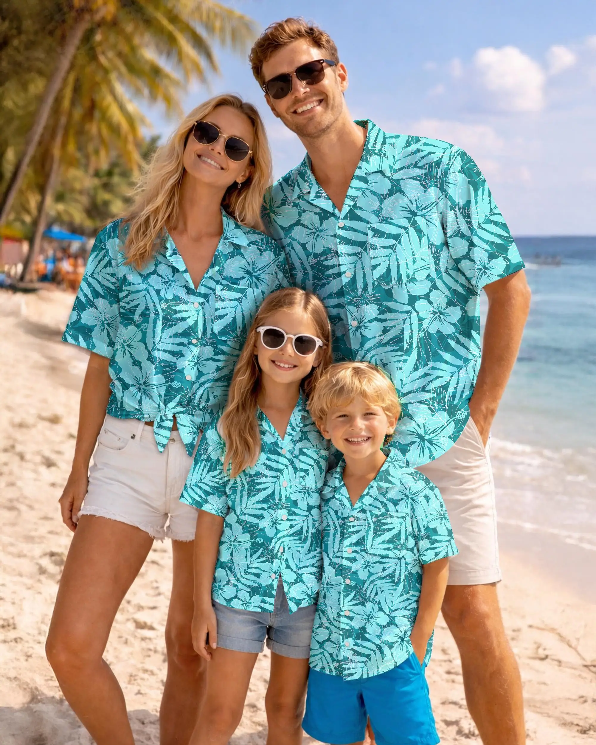 Kemeja Anak Hawaii Motif Bunga - Family Tree Print ulasan dan harga