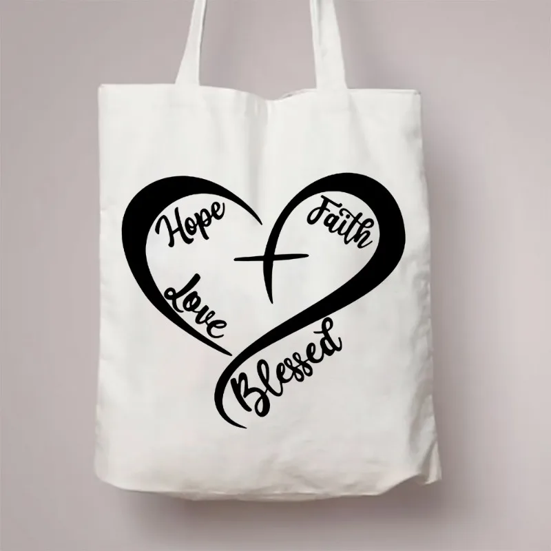 Fashion My God Jesus Is King Ladies Handbag Canvas Shoulder Bag Eco Large Capacity Portable Travel Shopping Bag Schoolbag