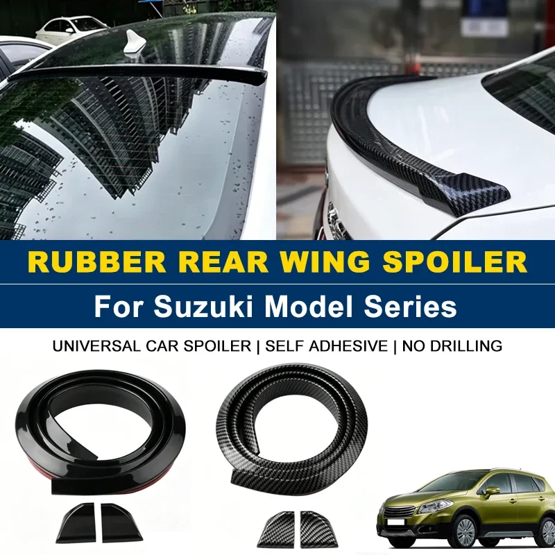 

For Suzuki Swift Vitara Jimny SX4 Baleno Ertiga Celerio Alto 1.5M Self-Adhesive Rear Spoiler Wing No Drill Trunk Lip Parts