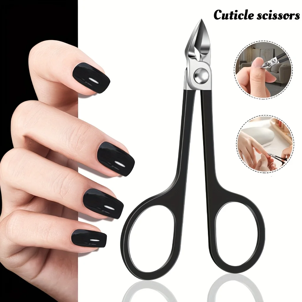 3/6 pz Cura Quotidiana Luce Morta Beige Forbici Dito Cuticola Piccoli Forbici Taglio Professionale In Acciaio Inox V-Lama Testa