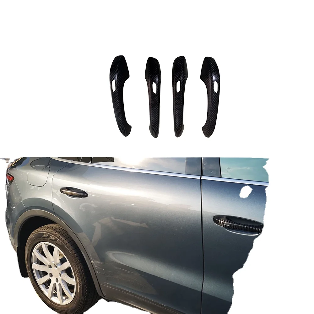 

Carbon Fiber Side Door Handle Covers For Porsche Cayenne Turbo GTS Sport 2018