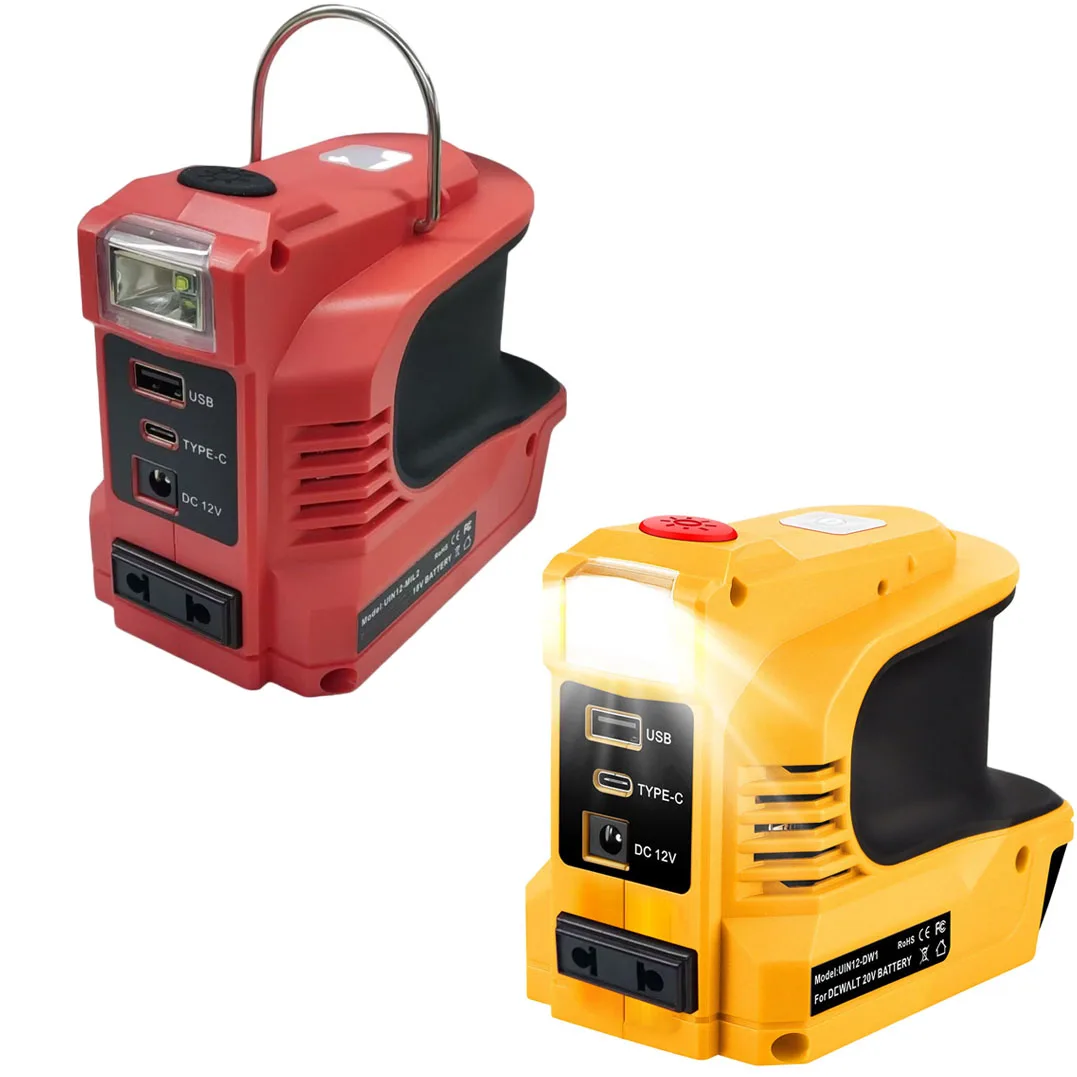 120*95*140mm DC 18V To AC 220V 200w Power Inverter For Camping Power Inverter 2000LM Brightness 200W Power Inverter Compact Size