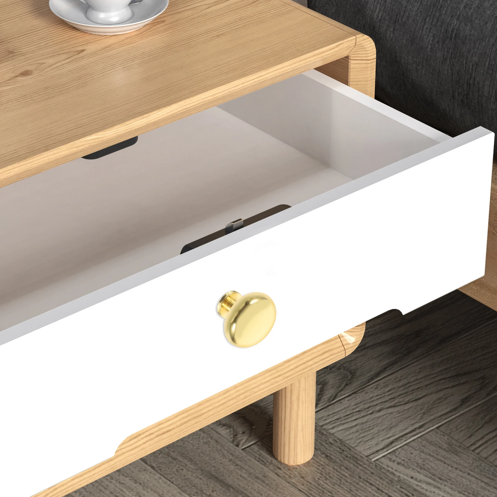 

2pcs Zinc Alloy Drawer Modern Minimalist Bright Cabinet Easy Installation Single Hole Furniture Cupboard Dresser Closet Door
