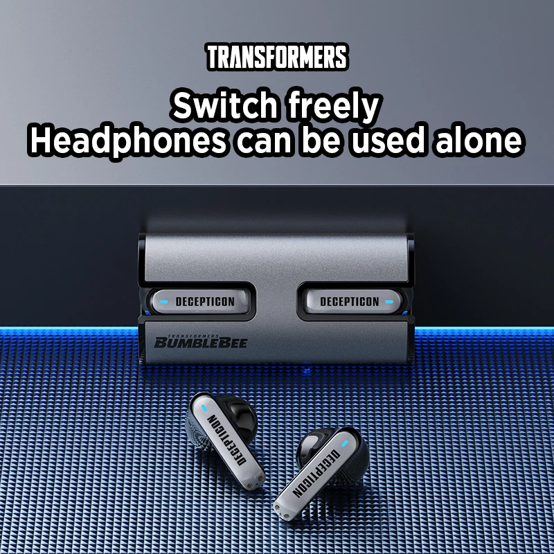 TRANSFORMERS TF-T02 True Wireless Bluetooth 5.3 Earphones Long Endurance Low Latency Headphones Gaming Music Dual Mode Earbuds