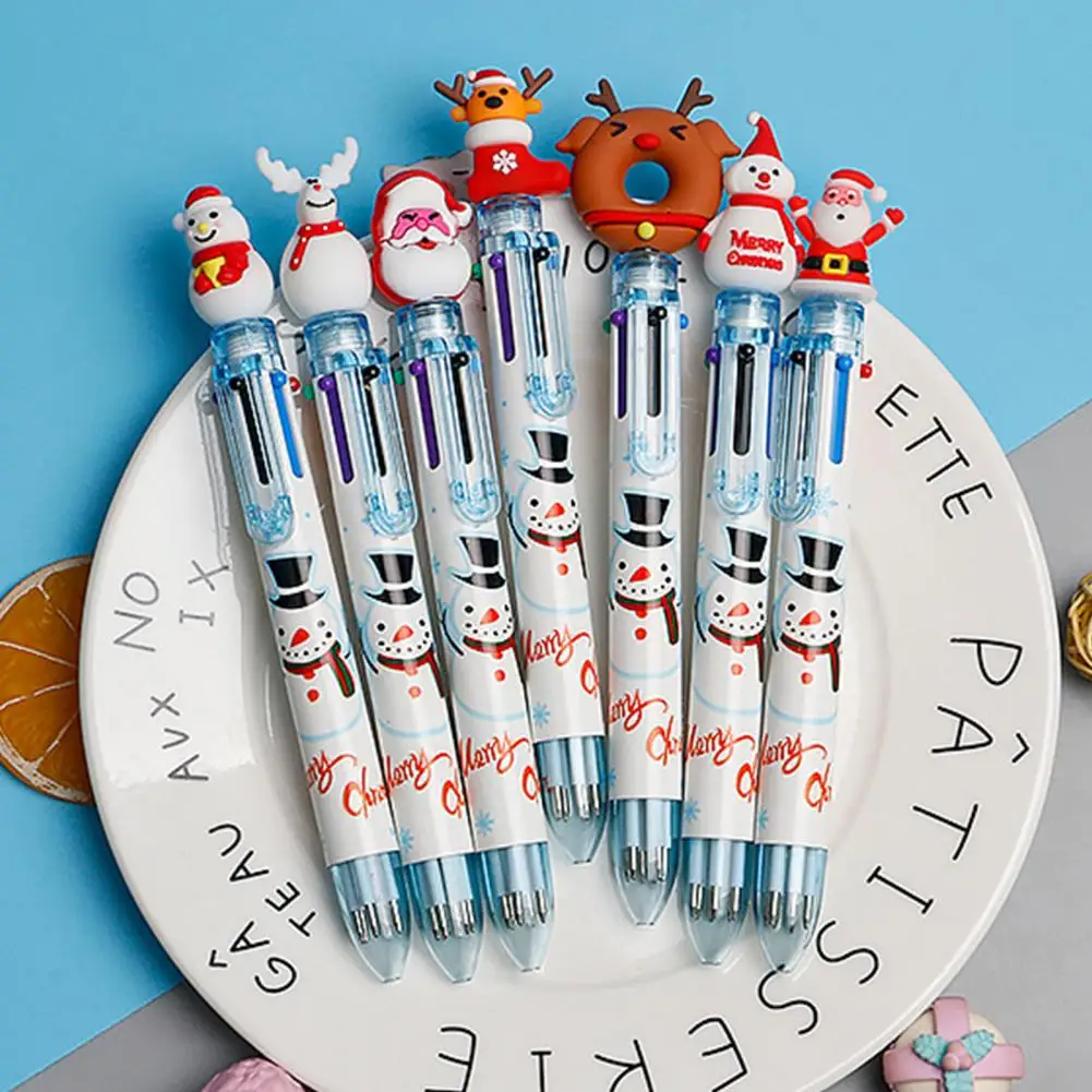 2022 Ballpoint Pen Kawaii Rollerball Pen Santa Claus Xmas Tree Deer Ballpoint Pen Merry Christmas Gifts Stationery Writing Tool