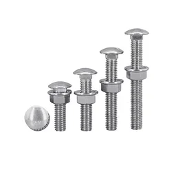 304 SS Round Head Square Neck Bolt And Nut/Carriage Bolt And Nut Combination