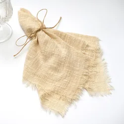 Napkin Cotton Gauze 42x42cm Retro Cheesecloth Rustic Table Decoration Muslin Tea Towel Cloth Napkins Wedding Supplies