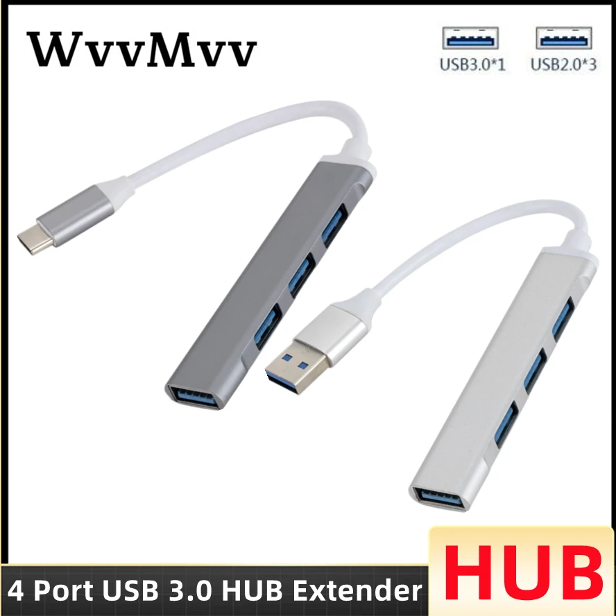 

Type C USB C HUB 3.0 High Speed 4 Port Multi Splitter Adapter OTG For Lenovo HUAWEI Xiaomi Macbook Pro 15 Air Pro Accessories