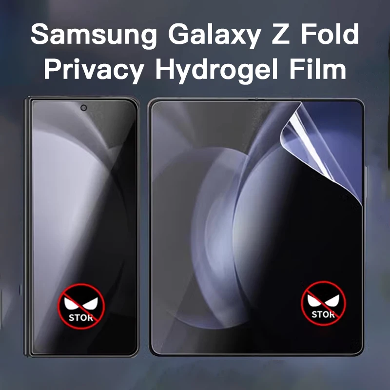 

Privacy Hydrogel Film For Samsung Galaxy Z Fold 5 4 3 Inner Outer Hinge Soft TPU Full Body Anti-Spy Screen Protector