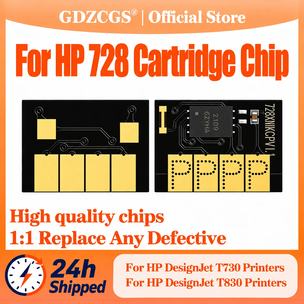 New Upgrade For HP 728 728XL Cartridge Chip For HP DesignJet T730 T830 Printer 9J68A F9J67A F9J66A F9J65A F9K17A Cartridge 300ML