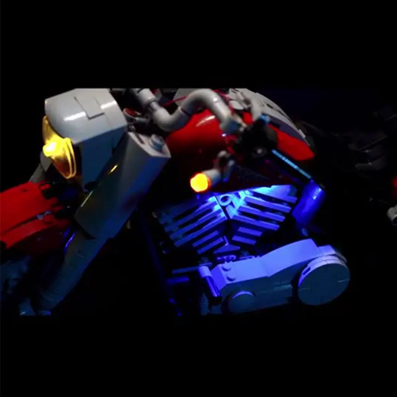 Kit de luz led para lego 10269 davidson fat boy lâmpada de motocicleta presente diy (não inclui blocos de construção kits de tijolos conjuntos modelo)