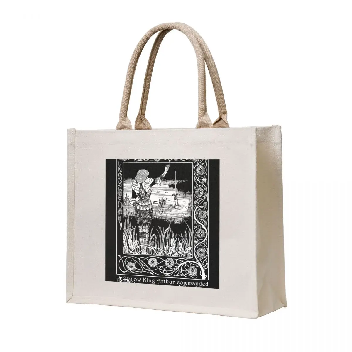 

King Arthur, Excalibur Legend Design, Arthurian Gift, Myths and Legends Tote Bag Customizable tote bag Women's bag