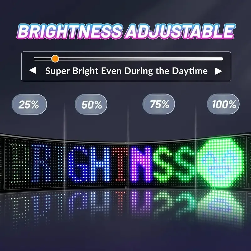 Demon Eyes Car LED Logo APP LED Matrix Pixel Panel Night Light DIY Programmable Flexible LED Display for Car Truck Accessorie