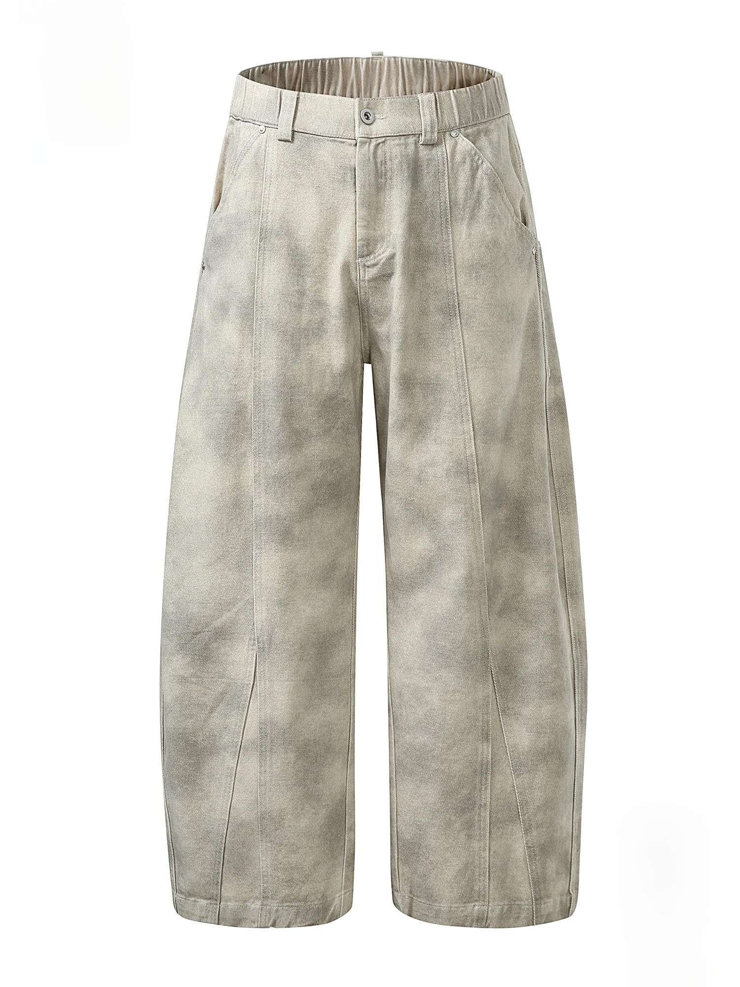 

PaulFrank American Retro Tie Dye Casual Pants Men's Loose Wide Leg Straight Knife Pants Autumn Comfortable Cotton Cargo