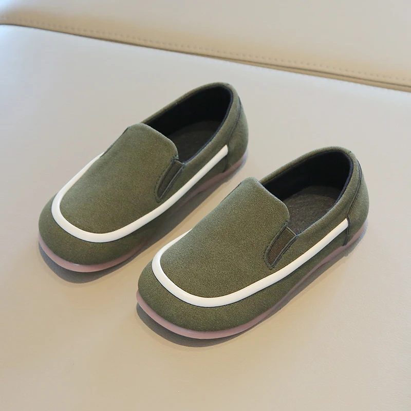 Children's Suede Leisure Pullover Children's Shoes Spring and Autumn Light and Flexible Anti-slip Wear-resistant Flat Shoes