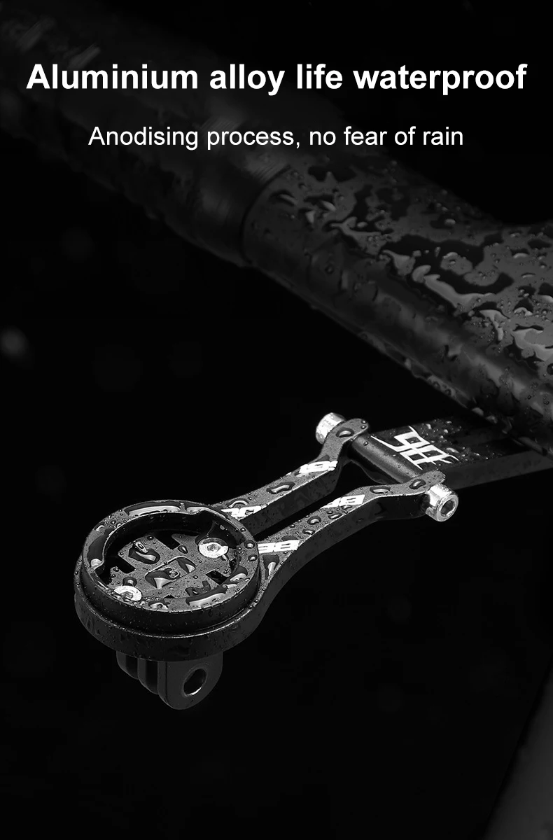 Fahrradcomputer-Halterung aus Aluminiumlegierung, Verstellbare MTB-Rennrad-Tachometer-Lenkerhalterung für Garmin/Cateye/Bryton – Detail 5