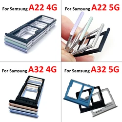 SIM Card Tray Slot Holder Adapter Accessories For Samsung A22 A32 4G 5G Replacement Spare Parts