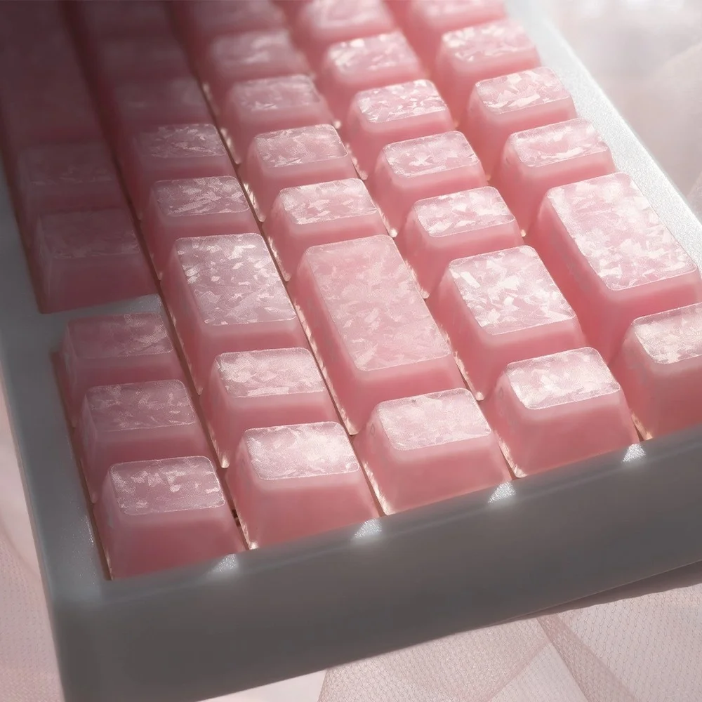 XVX EV63 Jelly Magnetic Switch Mechanical Keyboard Crystal Carbon Fiber Texture Side Print Keycaps Universal Office Desktop Gami