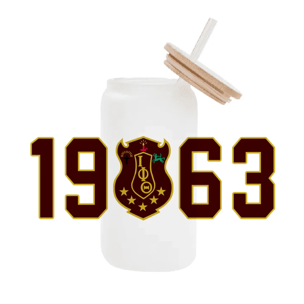 11x24cm Lota Phi Theta Fraternity Waterproof Cup Wrap Sticker for Thermal Cups Ceramic Mugs Iced Coffee Cup Decoration DIY Craft