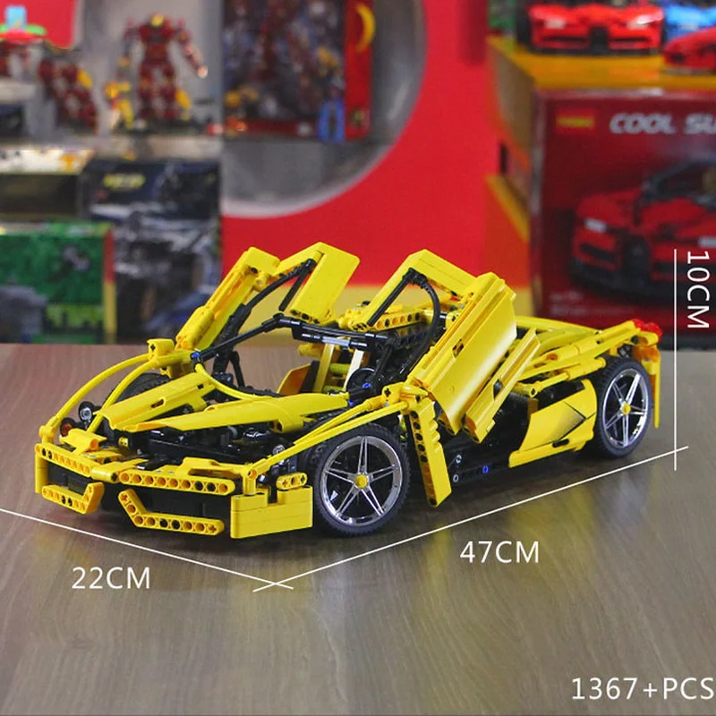 1367pcs Technical Enzo Ferrari 1:10 Model Building Blocks Sets Educational DIY Bricks Toys Fit 8653