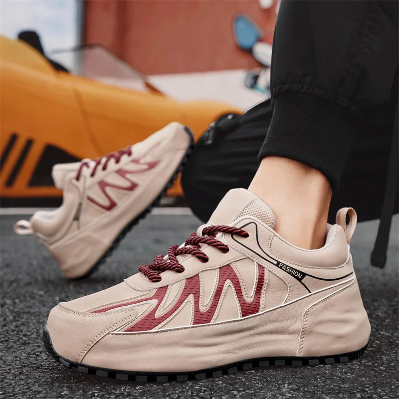 Autumn Men Casual Sneakers Platform Low Top Skateboard Vulcanized Shoes Tennis Sports Shoes Lace Up High Quality Outdoor Boots