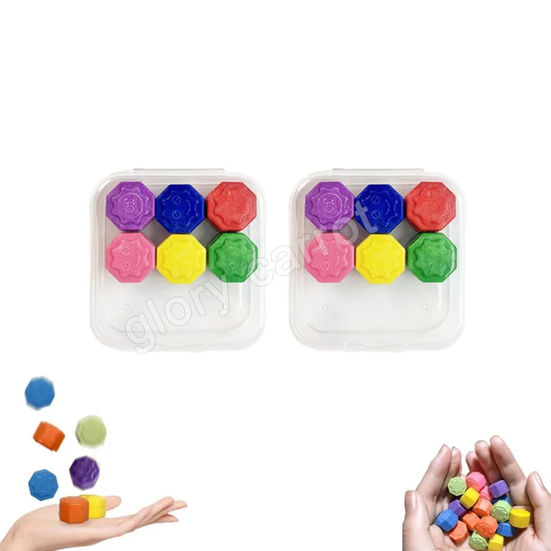 6Pcs/box Korea Traditional Play Game Gonggi Jack Stone Pebbles Set Exercise Color Random