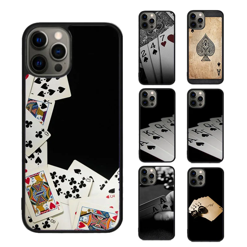 POKER PLAYING CARDS Phone Case cover For iPhone SE2020 15 16 14 13 Pro Max Coque 12 11 Pro Max For Apple 8 PLUS 7 6S fundas