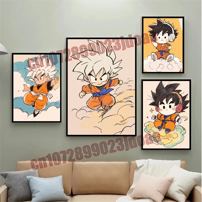 

Dragon Ball Goku Kakarot Childhood Canvas Painting Decoration Painting Children's Room Gift Studio Art Painting Fan Collection