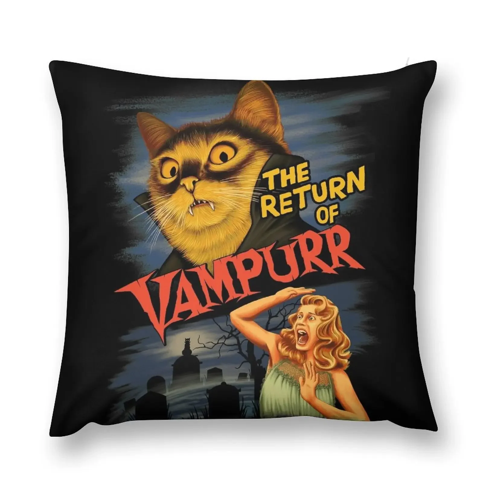 The Return of Vampurr Throw Pillow Sitting Cushion Custom Cushion Photo pillow