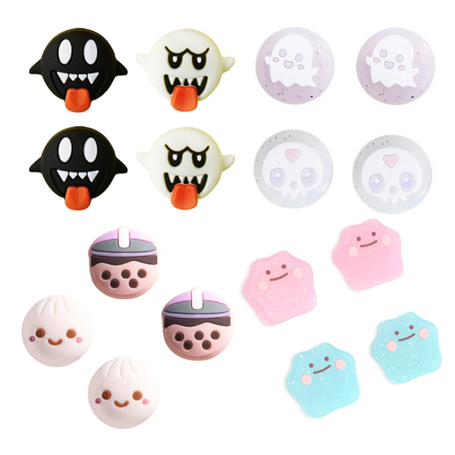 Cute Silicone Thumb Stick Grip Cap Soft Cover For Nintendo Switch Oled NS Lite For Sony PS5 PS4 Pro PS3 Xbox One/360 Series X/S