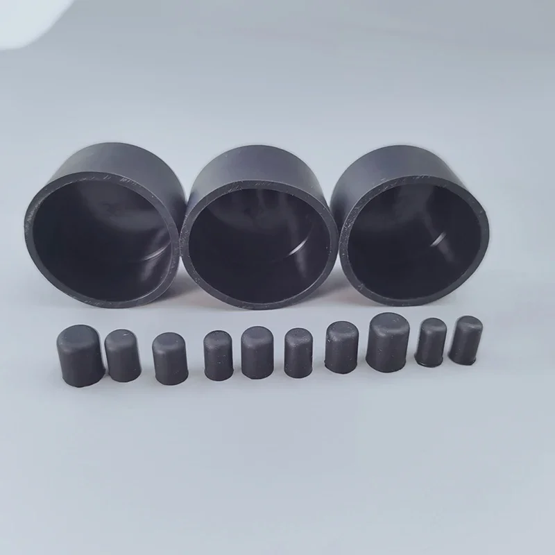 1/5/10/50PCS 3-80mm Black Silicone Rubber Round Caps Dustproof Sealing Cap Steel Pipe End Cover Round Pipe Insertion Plug