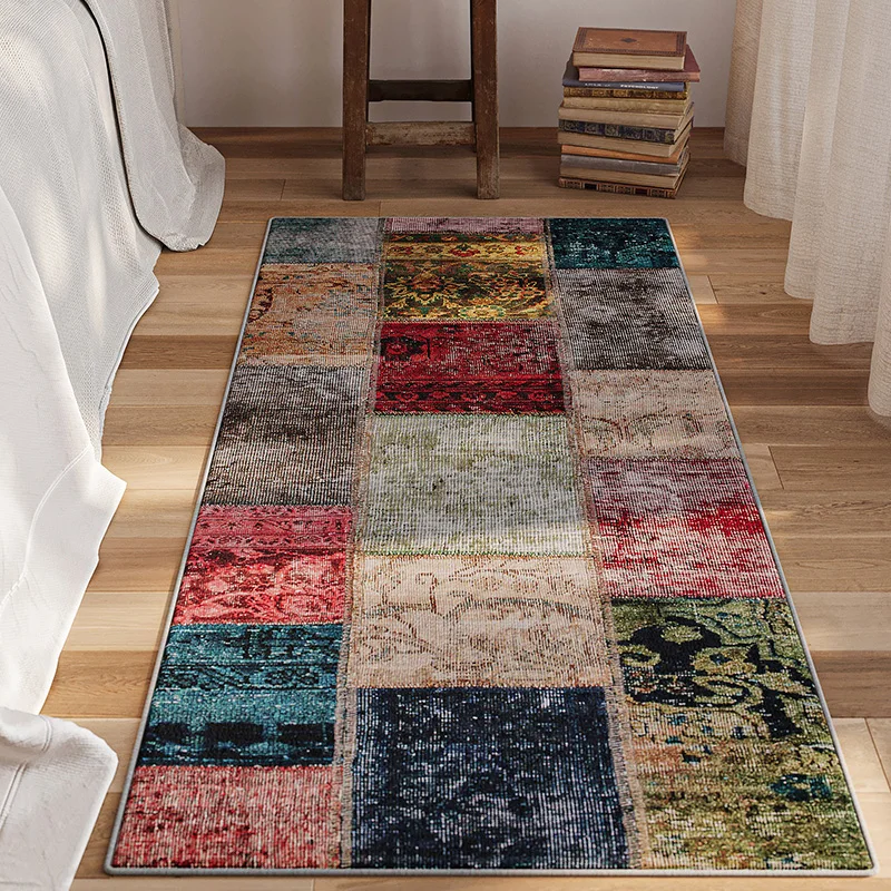 Carpet Living Room Rug Home Decoration Vintage Ethnic Floor Mat Bedroom Machine Washable Rugs Tapis Salon Alfombras Para Sala