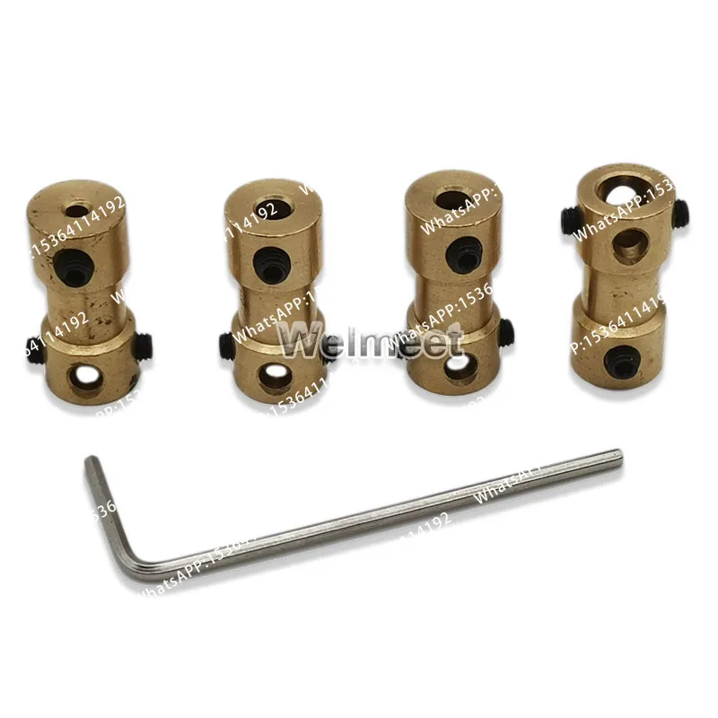 10 Pieces 2mm/3mm/5mm Bronze Shaft Coupler Rigid Motor Drive Connector Sleeve 180 ° Fixed Screw