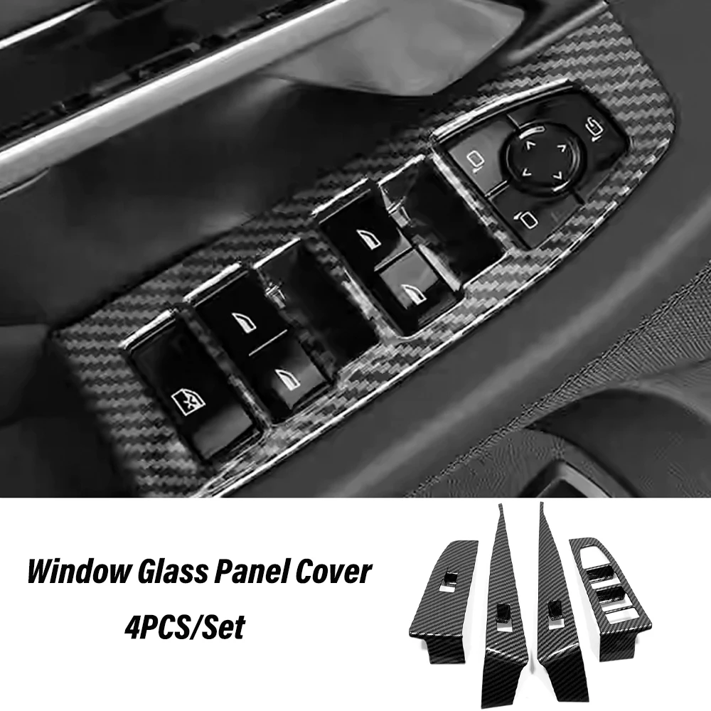 

For BMW 5 Series Car Windows Control Panel Cover Carbon Fiber Interior Accessories Protect Inner Armrest Trim Stickers 2024 2025