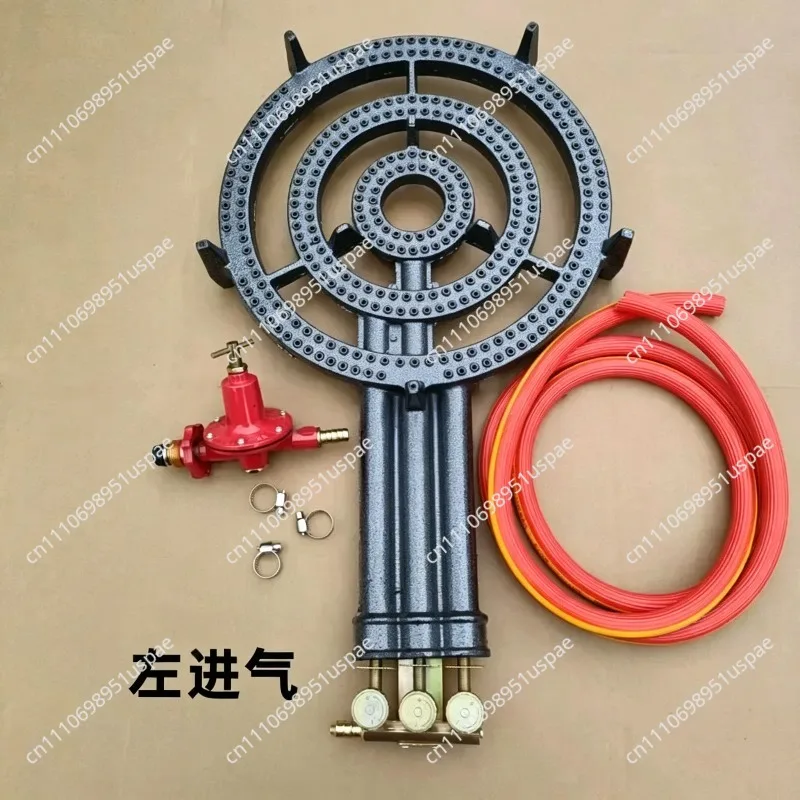 Commercial High-Power Gas Range Medium-High Pressure Gas Stove Dedicated Burner Plate LPG Single Burner