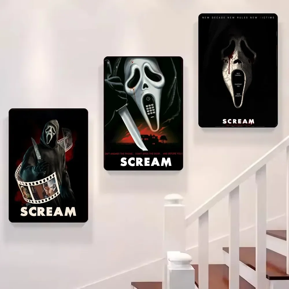 ملصق كلاسيكي لفيلم الرعب والإثارة S-ScreaM جدار فني عالي الجودة للمنزل والمكتب وغرفة النوم وغرفة المعيشة وبار المدخل هدية مثالية