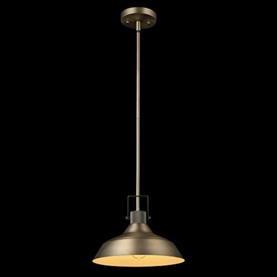 65475 1-Light Pendant Light Fixture, Matte Brass, Textured Socket, Dining Room Fixture, Kitchen Island Lighting, Living Room Pe