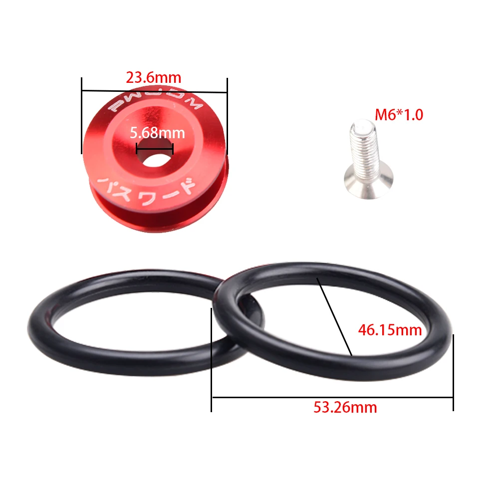 Universal JDM Detachable Quick Release Fasteners Bumper Fender Washers For VW BMW Honda Civic Kia Mitsubishi