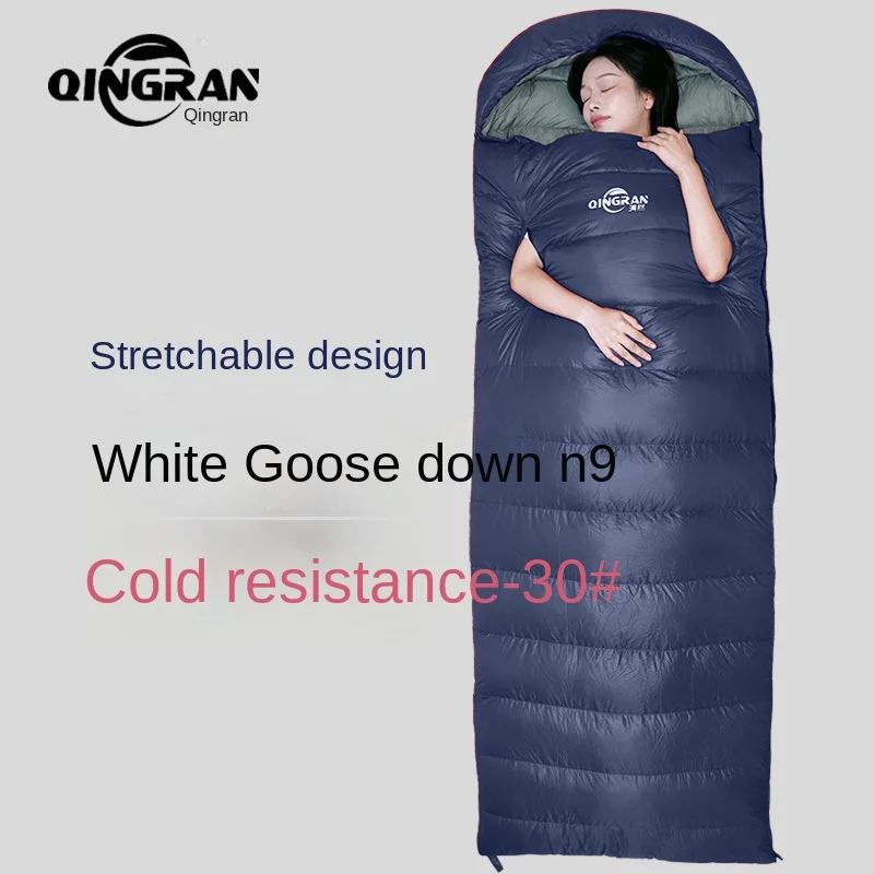 Yhl Sleeping Bag Outdoor Adult Adult Goose down Travel Camping Winter Thickened Cold Protection minus 30 Degrees