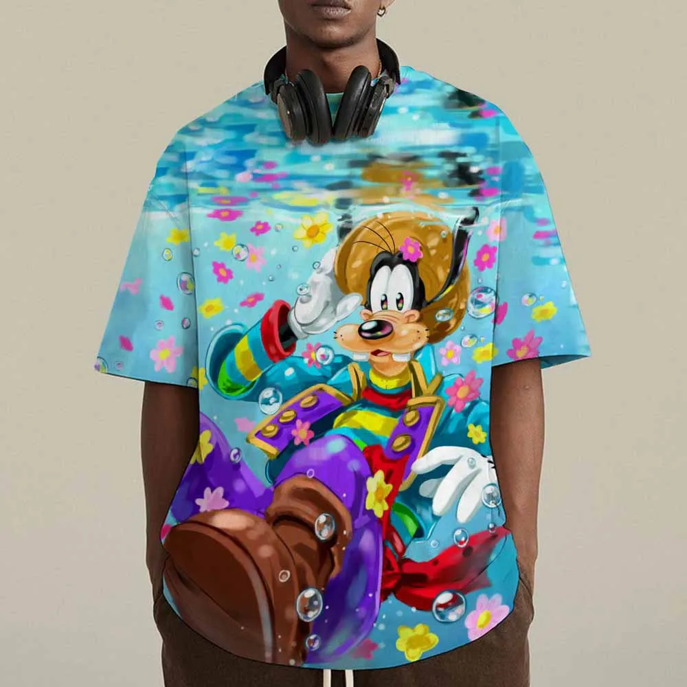 

Summer Men's Casual Loose Large Fun Goofy Print Sports Comfortable Round Neck Short Sleeve T-shirt Top Kids Tops