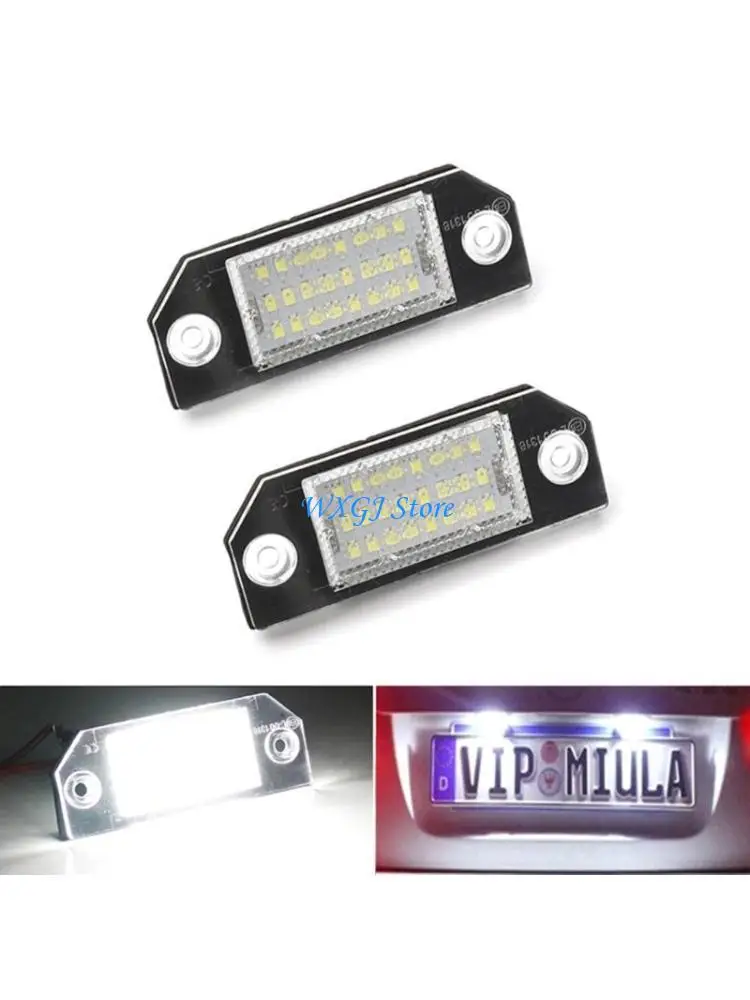 

37JE Vehicle License Plate Sleeks Designs LED Number Plate Lamp Lighting Convenient Replacement Upgrades for C-MAX MK2 03-08