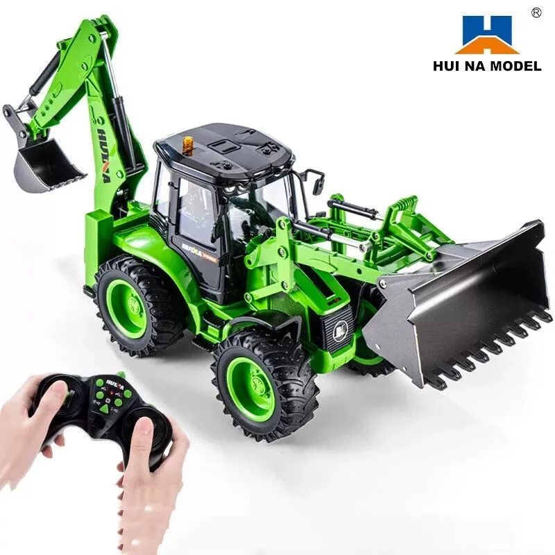 

Huina 1579 RC Excavator 1/14 2.4G 9CH Remote Control Cars Trucks Backhoe Loader Light Sound Construction Truck JCB Model Gifts