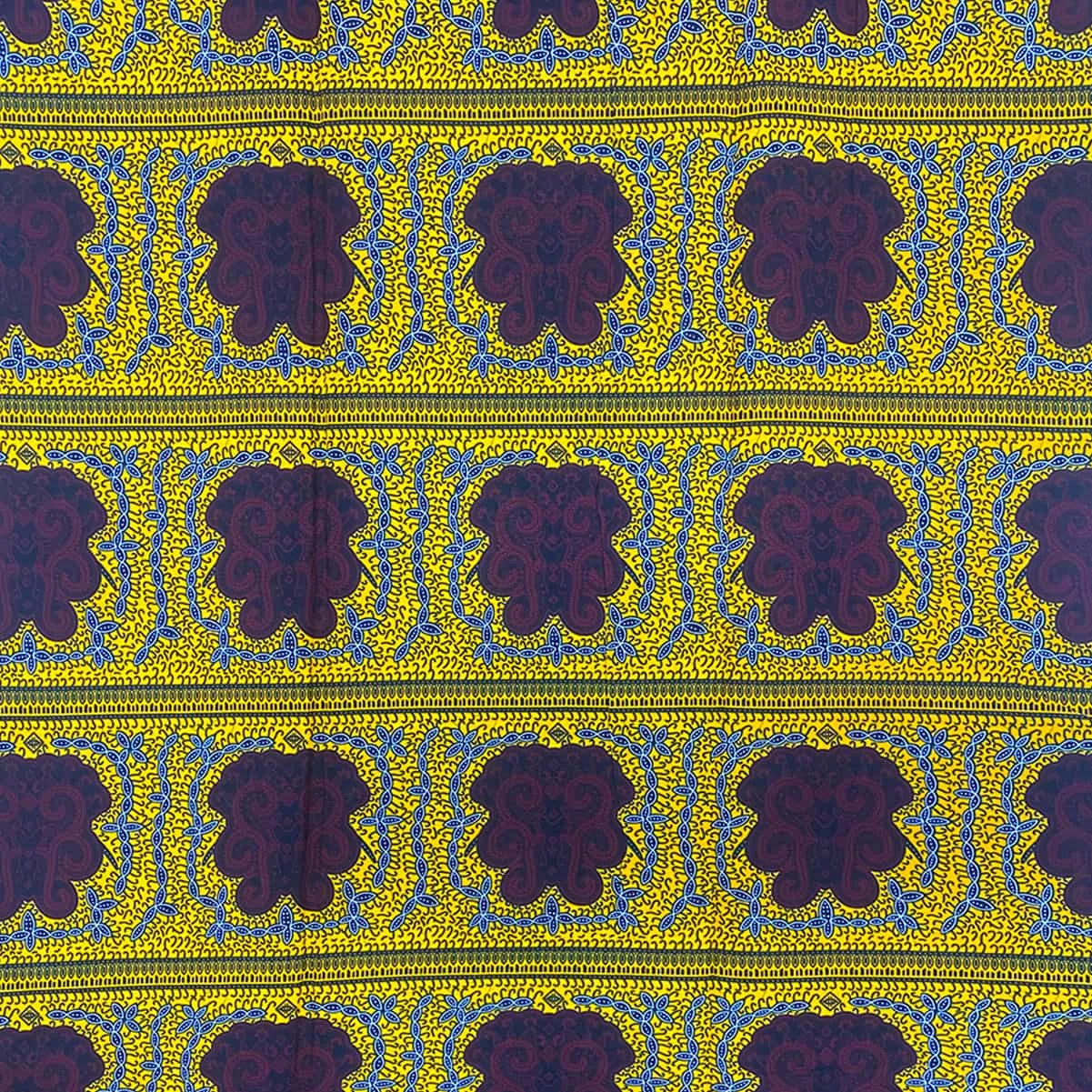 Eleganter Stoff für ethnische Kleidungsstücke aus 100 % Baumwolle mit afrikanischem Aufdruck, Wachs und wachsbeständigem Färben