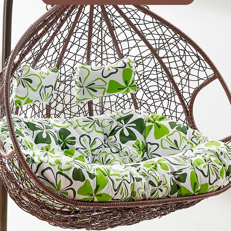 Unfilled or Filled Hanging Swing Egg Basket Double Seat Chair Cushion Cover  Papasan Round Detachable Pillowcase For Home Patio