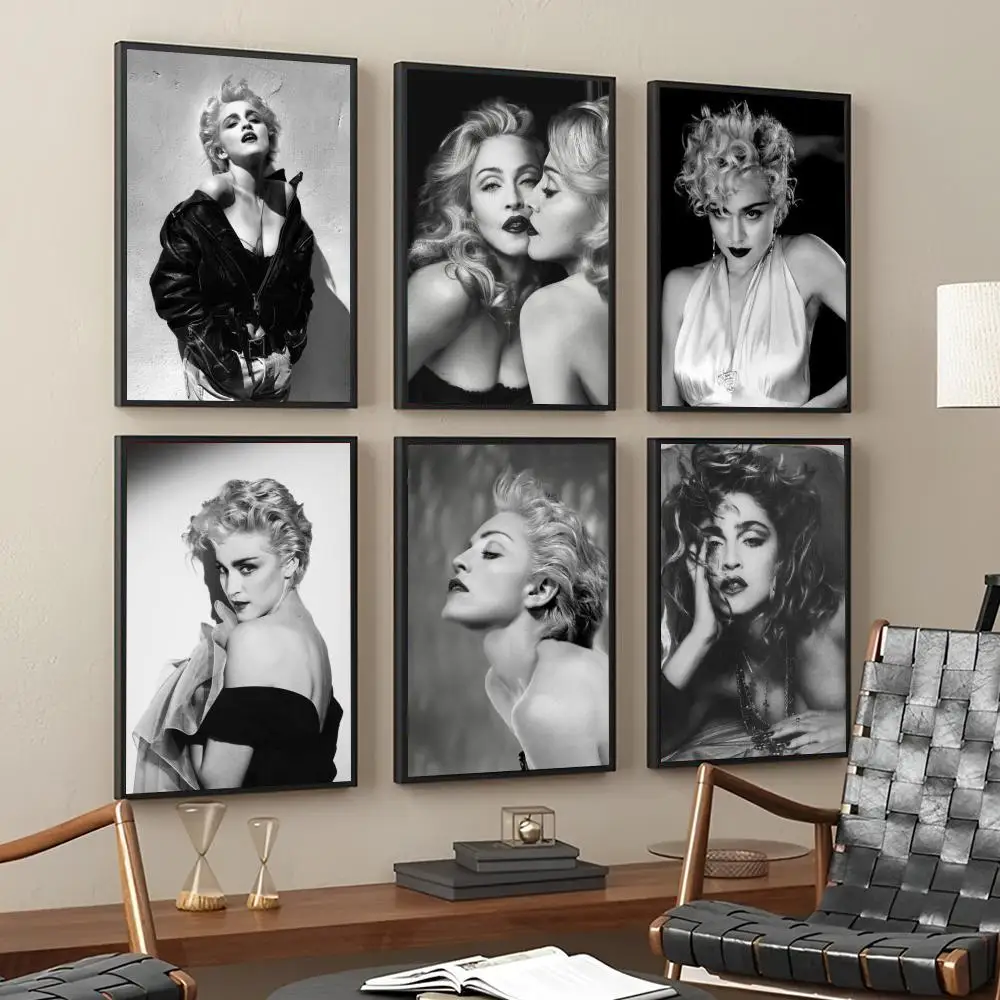 Singer M-Madonna Poster Stickers Living Room Bedroom Entrance Cafe Wall Art Decoration Painting Kawaii Room Decor Aesthetic